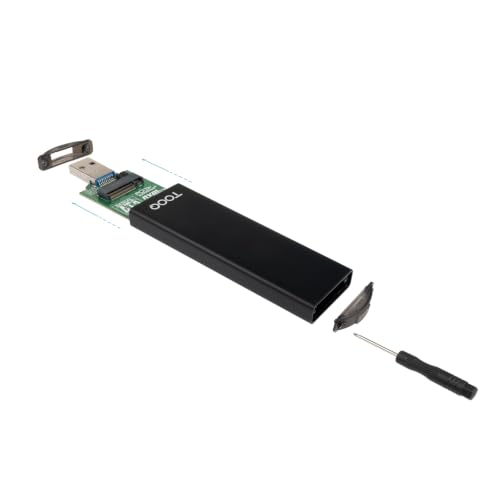 Carcasa SSD M.2 NVMe TooQ TQE-2240B negra disco externo adaptador dual USB-C USB-A 3