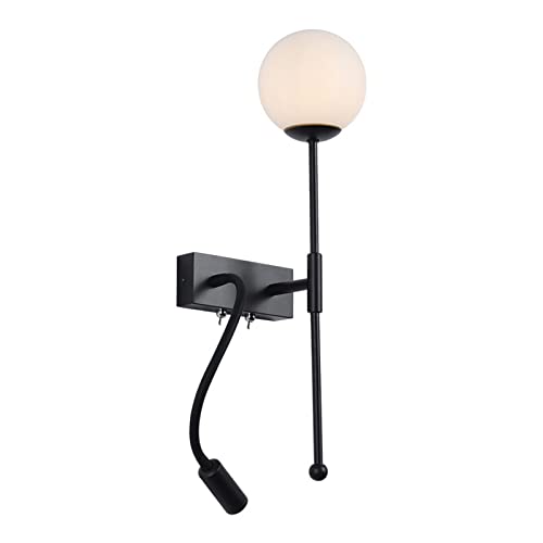 Applique murale de chevet LED noire liseuse 3000K