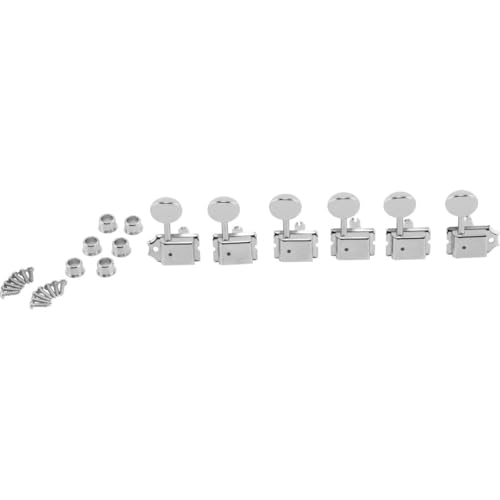 Fender® American Vintage Tuning Machines - Mecanismo de afinación escalonado para guitarra eléctrica 15:1-6, color cromado