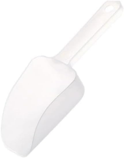 White Plastic Ice Scoop,Ice Cream Scoops,Kitchen Ice Scooper for Ice Maker, Ice Scooper for Ice Maker Freezer Bar Wedding Party Small Food Scoops for Pet Animal Dog Food Candy Scoop Beach Tools