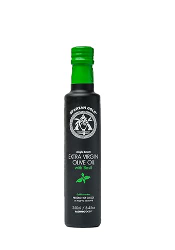 Laconic Foods | Award-Winning Basil Infused Extra Virgin Olive Oil | Single Estate | 250ml