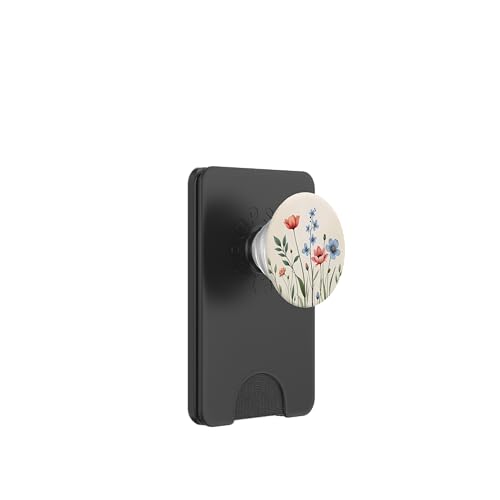 Wildflower Spring Pastel Floral Minimalist Aesthetic Nature PopSockets PopWallet for