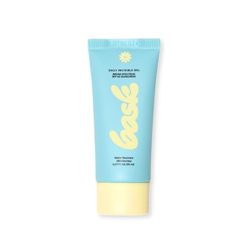 Image of Bask SPF 40 Mini Daily Invisible Gel Face Sunscreen - Broad Spectrum Protection, Fragrance Free, Makeup Primer, Hydrating, Clear, Lightweight & Non-Greasy, Dermatologist Recommended, 0.67 fl oz