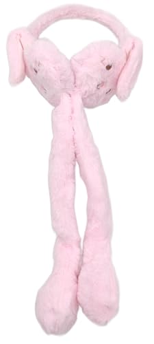Image of Women's Winter Plush Earwarmer Bunny Earmuffs with Moving Jumping Rabbit Ears Headbands Winter Ear Warmers for Women Girls