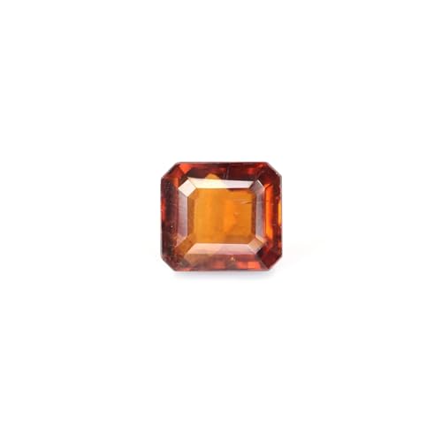 Hessonite naturelle rectangulaire pour sertissage de bague artisanale et fabrication de bijoux