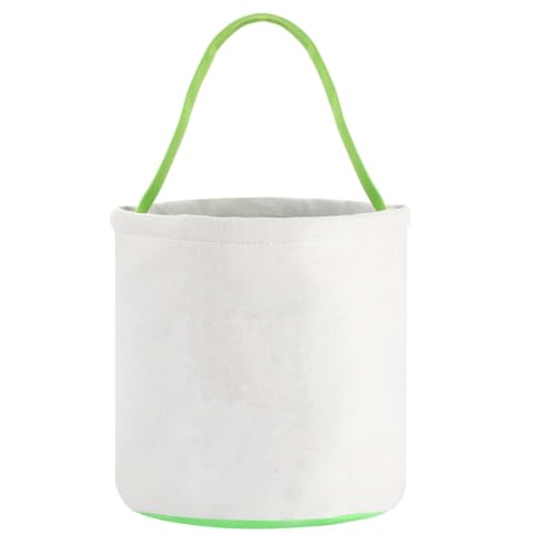 LPMEGQFU Easter Bunny Basket Bags,Canvas Cotton Easter Baskets for Kids Empty,Easter Bunny Basket,Perfect for Girls Boys Easter Egg Hunts,Easter Baskets for Kids