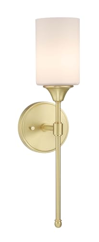 Xinbei Lighting XB-W1216-SB Wall Sconce, Bathroom Vanity Light With Glass, Classic Wall Fixture Satin Brass Finish thumb #6