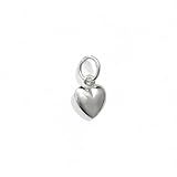 Minoplata Colgante Corazón de Plata de Ley 925, 7mm x 7mm, Joya para Bodas, Comuniones, Bautizos y Eventos