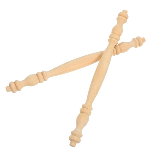 CAXUSD 2 Piezas Decoración De Columna De Madera Maciza Husillos De Madera Decorativos Para Muebles Husillos De Escaleras Para Hogar y Restaurante Sin Terminar Para Manualidades Para Inter