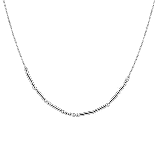 SEKECHIKU Personalized Morse Code Necklace for Women 925 Sterling Silver/18K Gold Plated Secret Hidden Necklaces Custom Na