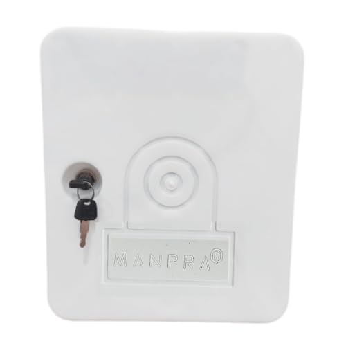 PVC CCTV Junction Box Rack for 4/8 Channel CCTV Systems | DVR NVR SMPS POE Switch Organizer Cabinet | 3 Fused Power Sockets | Indoor Outdoor CCTV Enclosure | Manpra-image-30