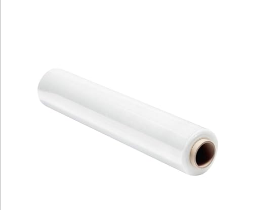 Film extensible transparente para embalaje, 50 cm x 300 m, color blanco