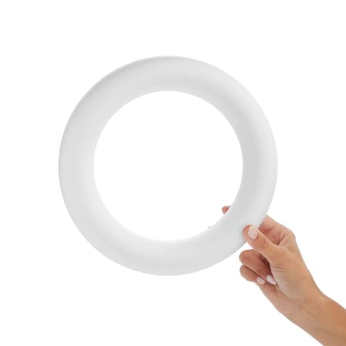 Bright Creations Foam Wreath Form - 10 Inch, White, Set of 4, Round - Wreath Frame for DIY Crafts & Floral Decor by Bright Creations - Used condition - Image 5