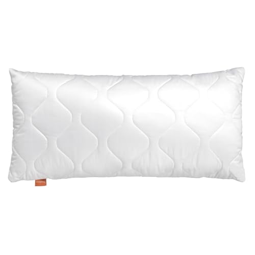 sleepling 196530 Basic 100 Kopfkissen | Ökotex | waschbar bis 60 Grad | Made in EU | Füllmengengarantie | Größengarantie | 50 x 90 cm, weiß