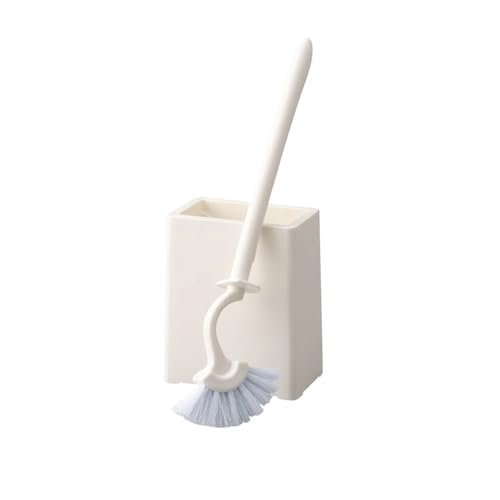 Escobilla de baño Escobilla de baño resinosa montada en el Suelo, cerdas en Forma de Abanico, escobilla de baño con Base, Mango de Cepillo extraíble, Juego de escobilla de baño Escobillas para baños