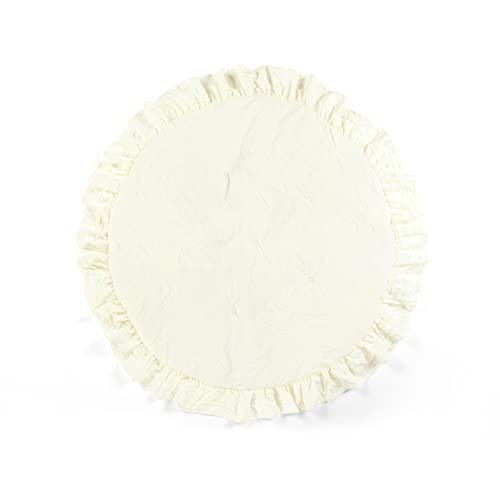 Image of Lush Decor Baby Round Ruffle Play Mat Single 36" Diameter, Ivory