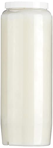 Hautekiet 7159276 Bougie 9 Jours Blanc 6,8 x 20 cm, Blanche