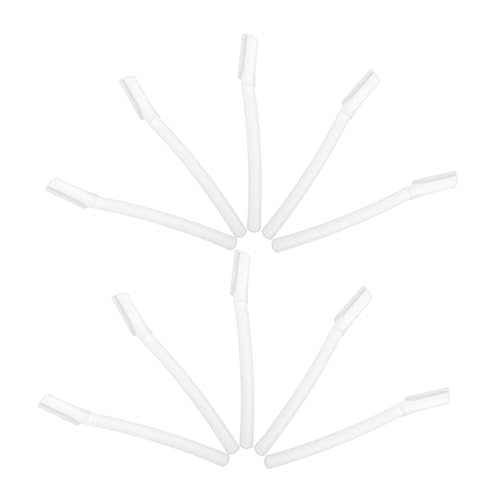 WOFASHPURET 1set Eyebrow Trimmer Portable Facial Hair Razor Eyebrow Shaver with Cover for Beginners Compact Design for Travel Easy Hair Removal and Face 10pcs