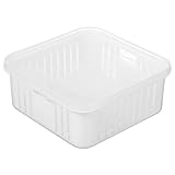 Caja de verduras crujiente Chicmine Frigorífico de cocina de doble capa con tapa sellada, almacenamiento de cebolla, jengibre, ajo, verduras, caja de cocina más crujiente