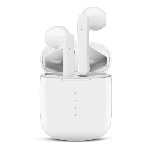 Wireless Earbuds Bluetooth 5.0 Headphones Built in Mic in Ear Buds Noise Canceling 3D Stereo Air Buds Earbuds Fast Charging, IPX8 Waterproof for Android/Samsung/Apple iPhone (White)