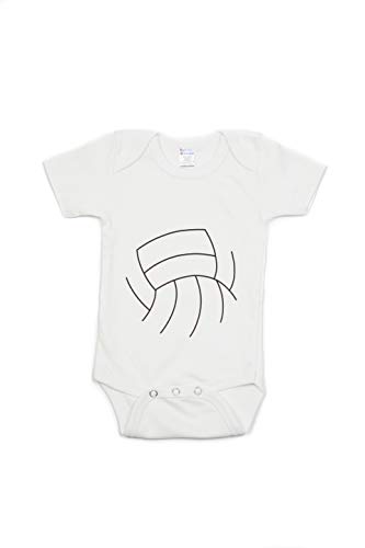 Bambino Sport White with Black Volleyball Outfits- Newborn