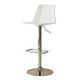 Junpllvic Sillas de Cocina Modernas con Asiento de Polipropileno, giratorias 360°, Altura Ajustable (59-81 cm)