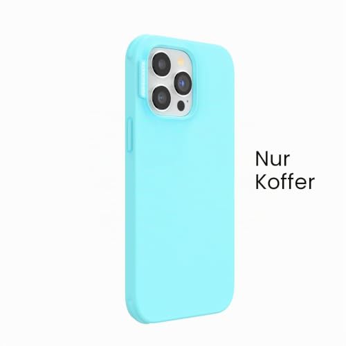 PopSockets iPhone 14 Pro Hülle mit MagSafe, Handyhülle für iPhone 14 Pro, Grip separat erhältlich, kabellos aufladbar - Butterfly PEA Blue – Ansicht 3