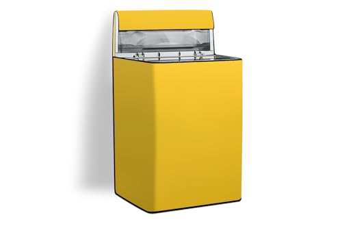 Image of Stylista Waterproof and Dustproof Polyester Washing Machine Cover Compatible for Godrej 7.5 Kg Fully-Automatic Top Loading WTEON ALP 75 5.0 FDTN GPGR, Yellow