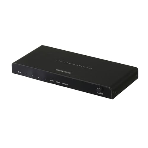 HDMIスプリッター 1入力4出力 4画面同時出力 HDMI分配器 FireTVStick PS5 NintendoSwitch 対応 GH-HSPJ4-BK