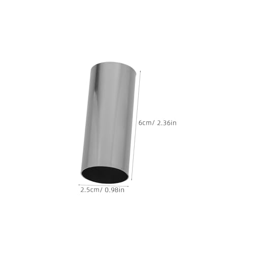 SOESFOUFU E14ベースランプ用 金属製ランプ用スリーブ 6個セット シルバー色 クロムメッキ加工 直径25mm×長さ60mm キャンドル用壁燭台照明アクセサリー