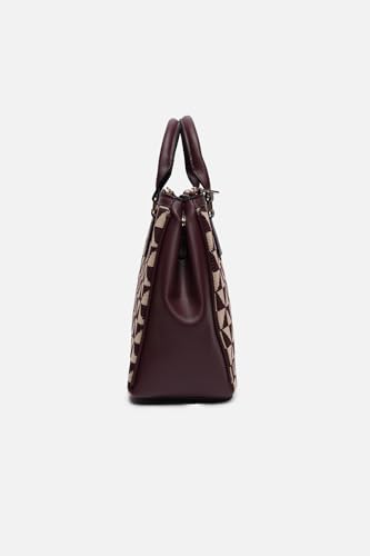 Image of Allen Solly Womens Geometric dark-brown HANDBAG