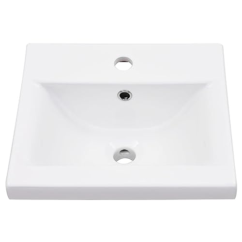 Estructura de lavabo con lavabo cerámico rectangular de pie y mueble de metal 40cm 7