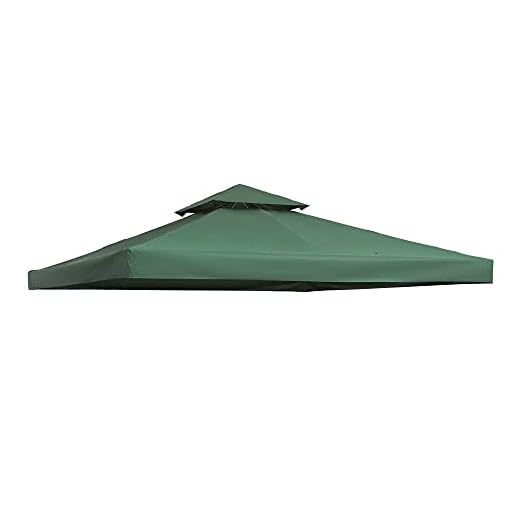 Outsunny Techo de Reemplazo 3X3 Metros para Carpa Pabellon Toldo Eventos y Bodas Verde Esmeralda