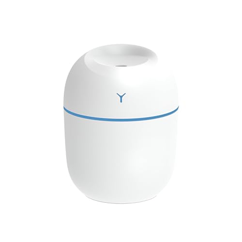 Umidificador de Ar Difusor de Ambiente Aromatizador Portátil Ultrassonico USB LED Mini Purificador 220 ml Aromaterapia (BRANCO)