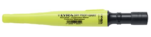 LYRA L4478001, DRY PROFI GIANT Baumarker, inkl. Spitzerpapier und Clip + 4 stk universal Graphite-Minen für alle Oberflächen im Blister