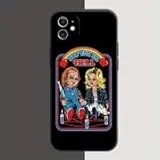 iPhone 13 Pro Max Case for Chucky and Tiffany Fans - Shockproof Hybrid Red & Black Cover for Apple iPhones