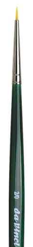Image of da Vinci Watercolor Series 5570 CosmoTop Nova Paint Brush, Round Synthetic with Short Green Handle, Size 2 /0