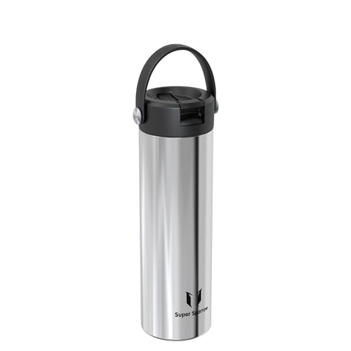 Sparrow Trinkflasche Edelstahl 750ml Thermosflasche mit Strohhalm Deckel – Ansicht 1