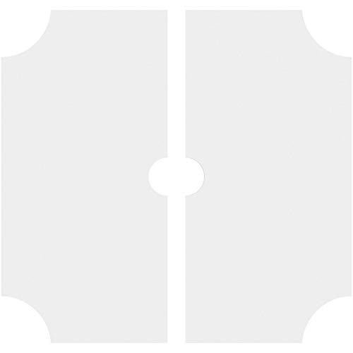 Image of Ekena Millwork CMP38LE2-04000 Locke Architectural Grade PVC Contemporary, Two Piece Urethane Ceiling Medallions 38 inchOD x 4 inchID x 22 3 /4 inchC x 1 inchP