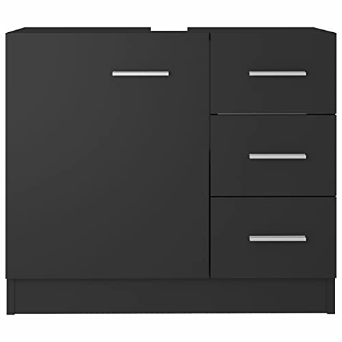 Tidyard-Armario-para-Lavabo-con-1-Compartimento-y-3-Cajones-Almacenamiento-Armario-Mobiliario-de-Bano-Aseo-Lavadero-Muebles-Robusto-Duradera-Aglomerado-63x30x54-cm-Gris