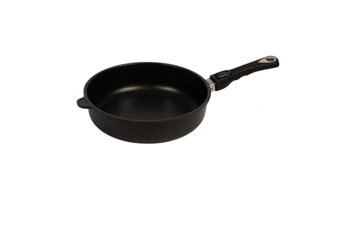 AMT Gastroguss Bratpfanne, 28 cm Ø, 7 cm hoch, Schmorpfanne, abnehmbarer Stiel, nicht induktionsgeeignet, Lotan® Antihaft-Veredelung… – Ansicht 1