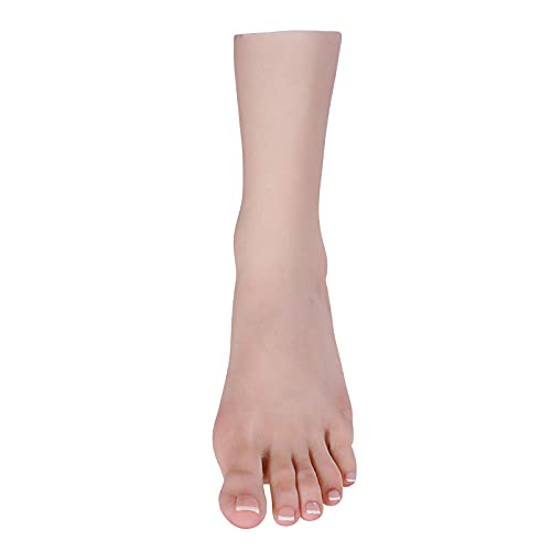 Cyomi Silikon Füße Mannequin Schaufensterpuppe Weiblich Mannequin Fuß Life Size Füße Model für Schmuck Sandale Schuhsocken Display Art Skizze-Linker Fuß