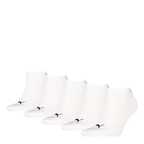 PUMA Unisex Plain Sneaker, White-New, 39/42 (5er Pack)