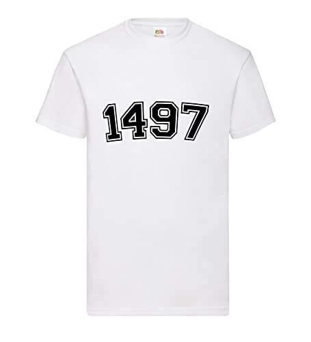 T-shirt pour homme blanc 1497 : la pureté d'un coton haut de gamme en taille XXXL