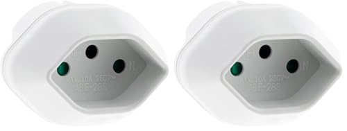 Zenitech Adaptateur Voyage Suisse vers France/UE - Blanc (Lot de 2)