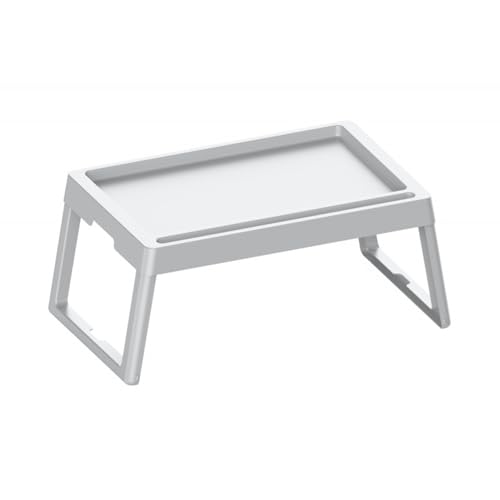 Practic Tavolo pieghevole portatile | Vassoio pieghevole per la colazione in plastica resistente, 26 x 61,5 x 35,5 cm | Tablet da letto ideale per laptop, mangiare, giardino, salvaspazio e leggero