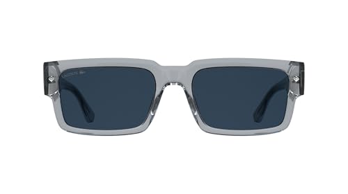 Lacoste Unisex Adult Sunglasses L6082S - Transparent Light Grey with Solid Blue Lens