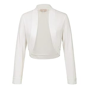 Kate Kasin ZZKK000823 Elegante Bolero jas voor dames, schouderjas, lange mouwen, schouderjas, top