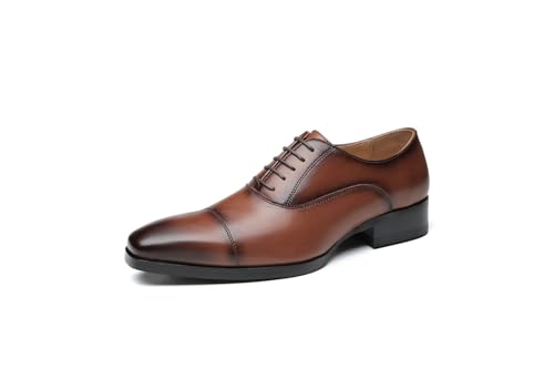 Mens Classic Oxford Dress Shoes Formal Business Lace-up Leather Shoes for Men