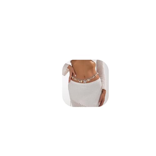 Sexy Pearl Waist Chain Belt Summer Big Starfish Body Chain Simple Shell Conch Tassel Belly Link Chain Jewelry for Women